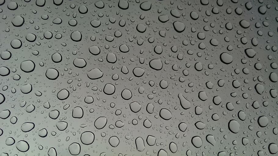 gota de água, cinza, superfície, teto solar, gotas, água, papel de parede, imagem de mesa, chuva, molhado