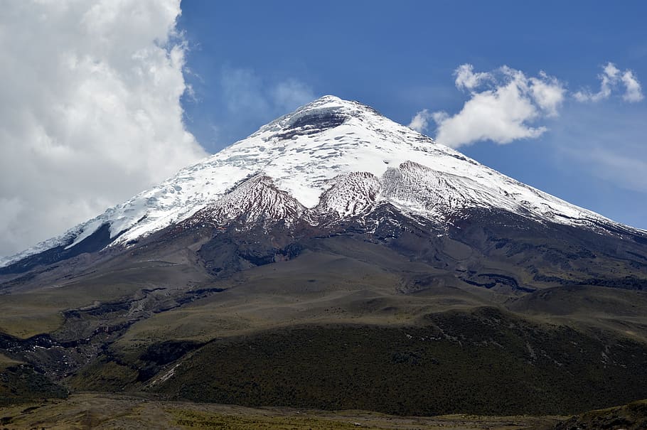 cotopaxi, ecuador, gunung berapi, nevado, cyclop, gunung, salju, gunung berselimut salju, pemandangan - alam, lanskap