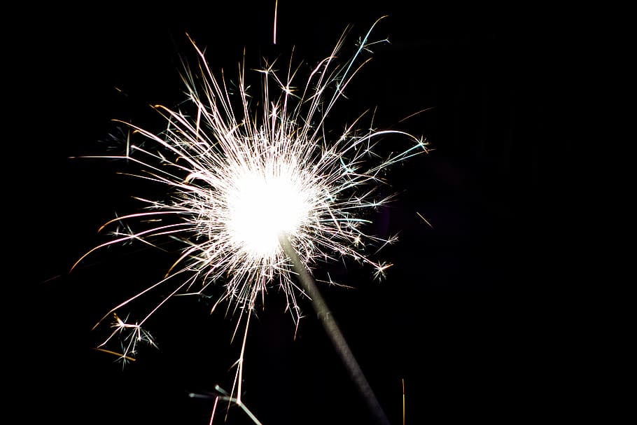 lighted, sparkle, digital, wallpaper, fireworks, light, sparkler, night, explosion, lights