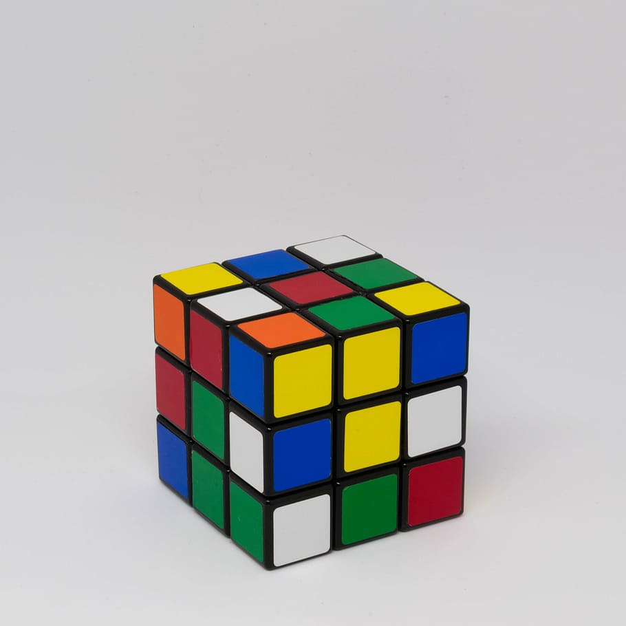 3, cube, rubiks, puzzle, toy, game, intelligence, square, solving, logic