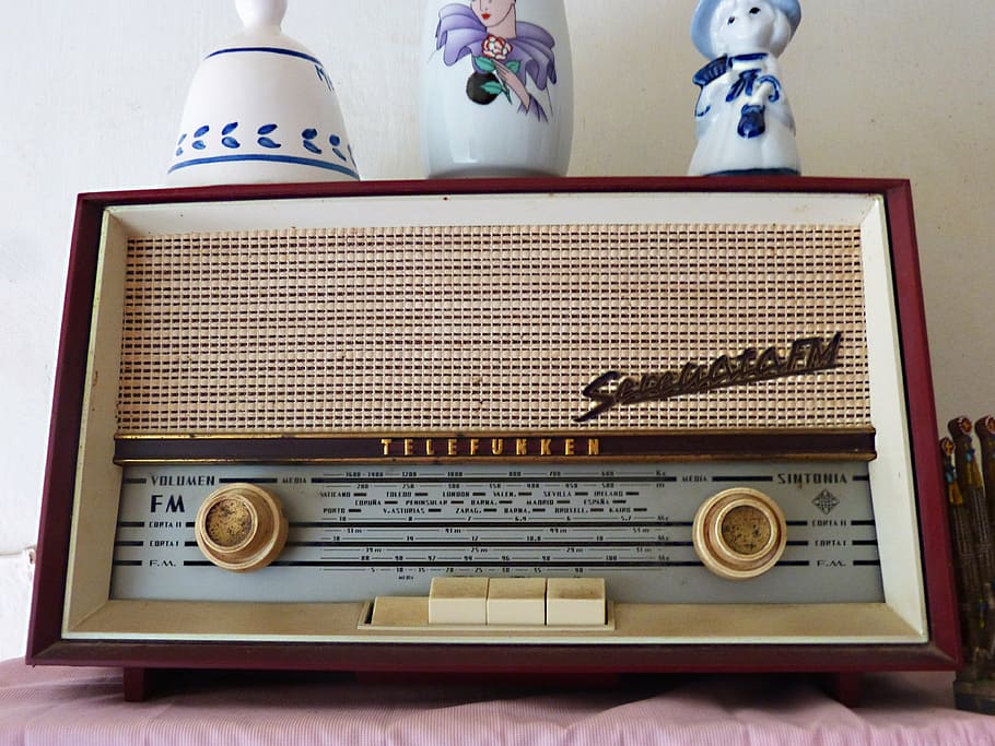 radio, old, vintage, receptor, telefunken, valves within, music, technology, audio equipment, retro styled