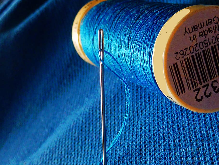 Needle, Yarn, Sew, Hand, Labor, Fabric, hand labor, thread, nähutensilien, bobbin