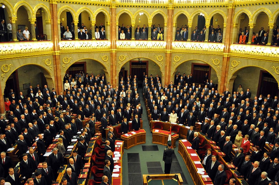 budapest, parlemen, gedung parlemen hungaria, hungaria, orang-orang, politisi, viktor orbán, Arsitektur, orang banyak, sekelompok orang