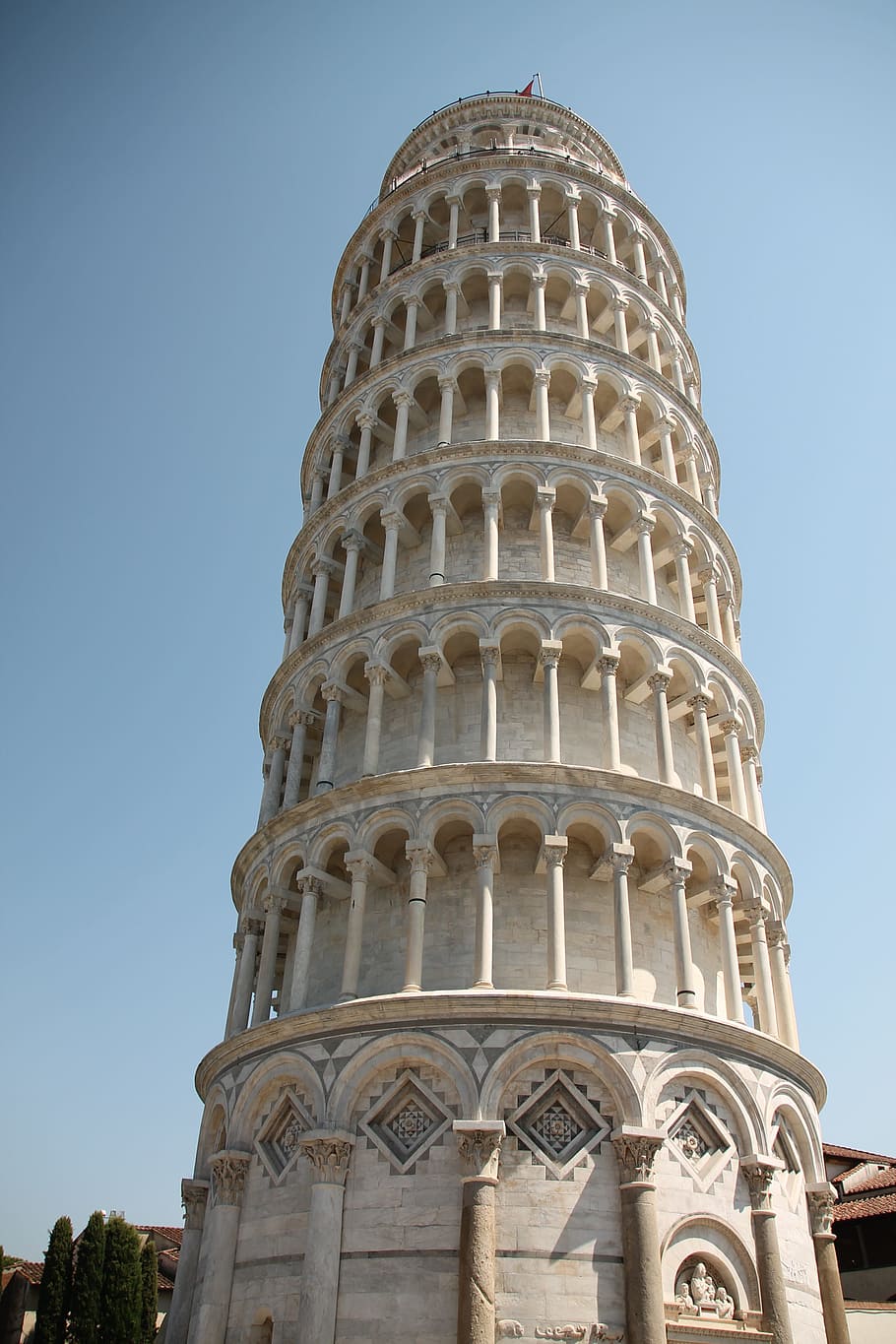 tower, pisa, statue, monument, italy, architecture, built structure, building exterior, low angle view, sky