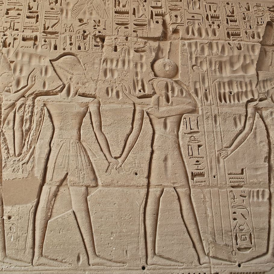 エジプト, 寺院, 象形文字, ナイル川, 寺院の複合体, ファラオ, 歴史的に, 王, 古い, 古代