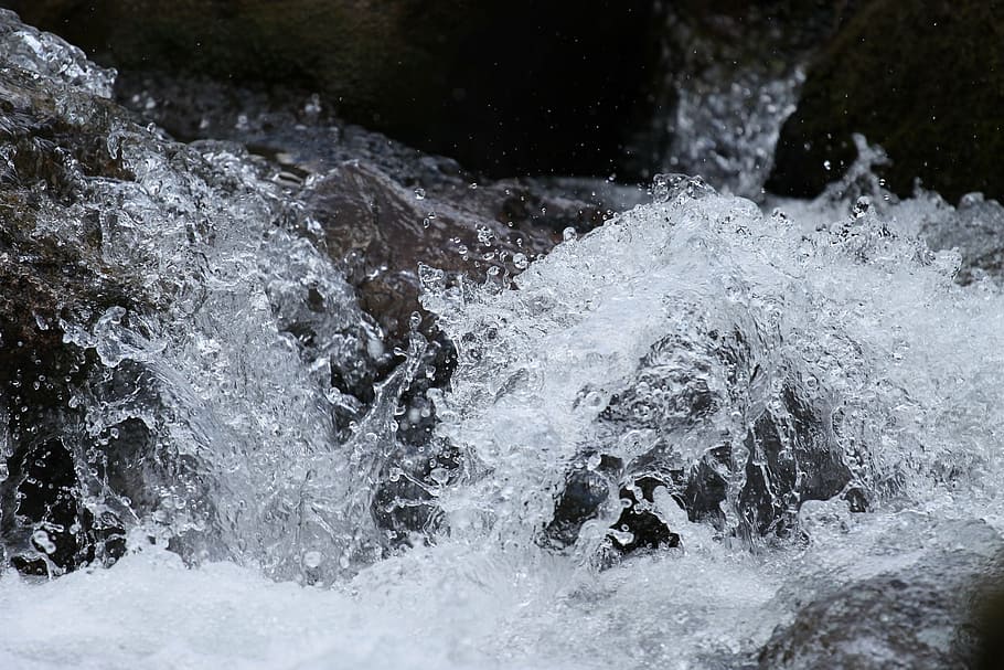 agua corriente, agua, río, rápidos, movimiento, salpicaduras, naturaleza, movimiento borroso, roca, roca - objeto