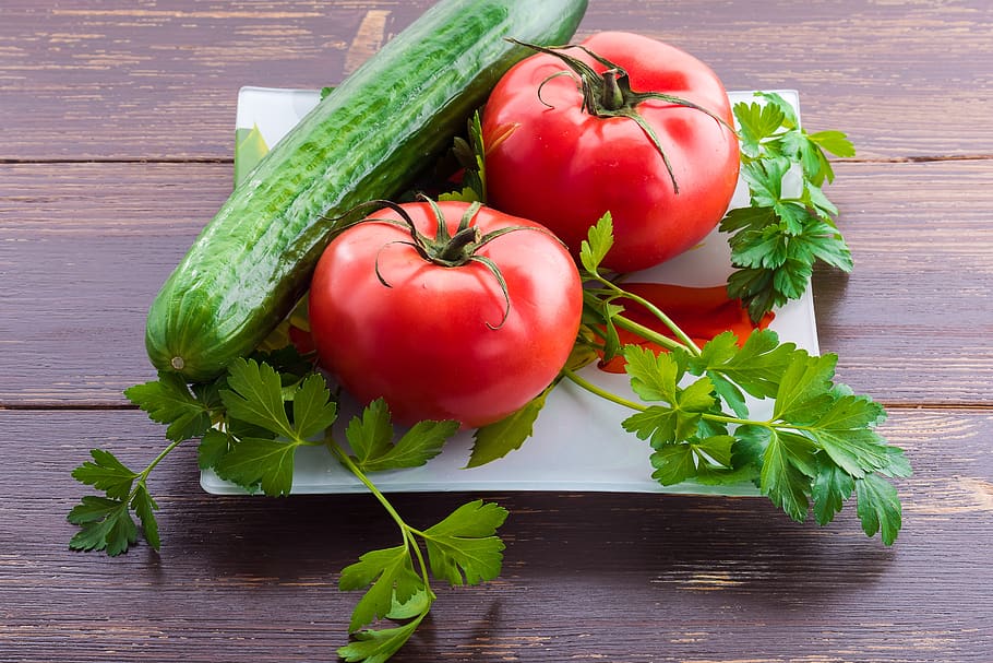tomate, pepino, comida, legumes, nutrição, salada, fruta, horta, colheita,  dieta | Pxfuel
