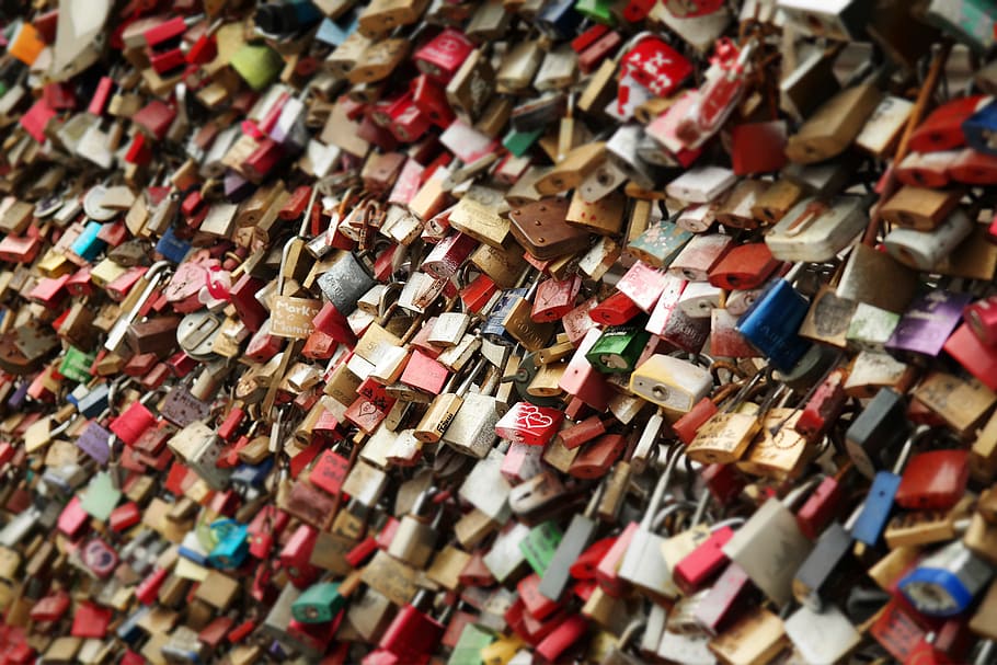 padlock lot, castle, love, love locks, loyalty, padlocks, promise, romantic, fence, love symbol