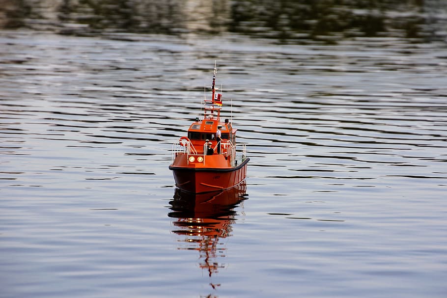 rescue ship, lifeboat, coast, lake, sea, water, water rescue, port, boot, model