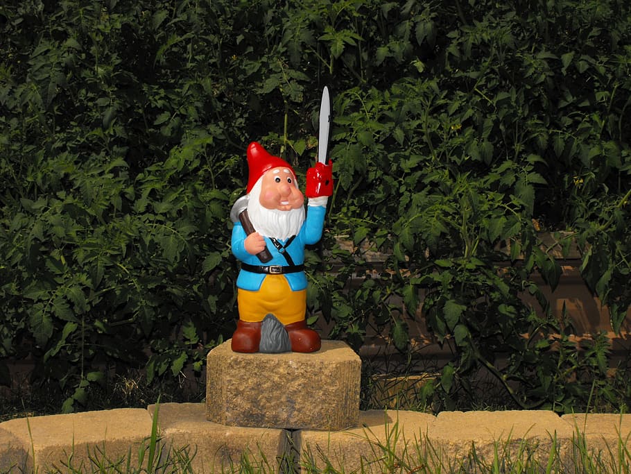 Gnome Garden Shrubbery Evil Dead Parody Statue Plant Tree