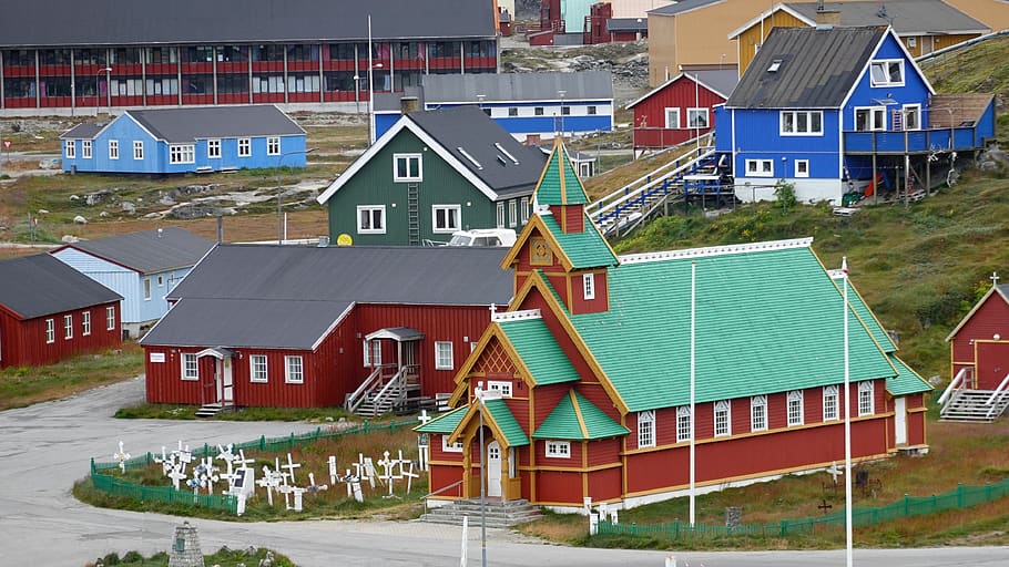 church, paamiut, greenland, religion, christianity, architecture, building exterior, built structure, building, residential district