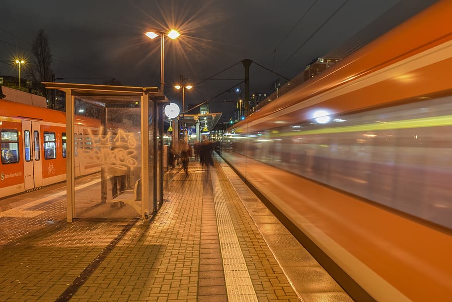 railway station, platform, train, railway, architecture, city, travel, rail traffic, urban, rails