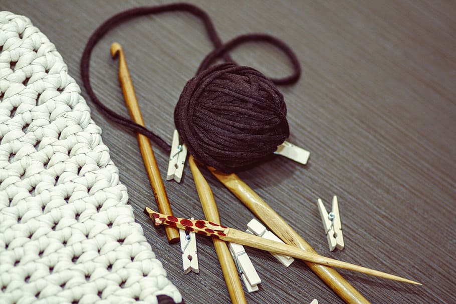 brown yarn, crocheting, yarn, diy, knitting, hand made, thread, hobby, hook, cotton