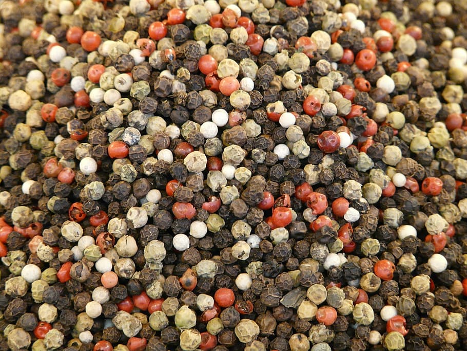 pepper lot, Pepper, Colorful, Peppercorns, colorful pepper, spice, sharp, beads, full frame, food and drink
