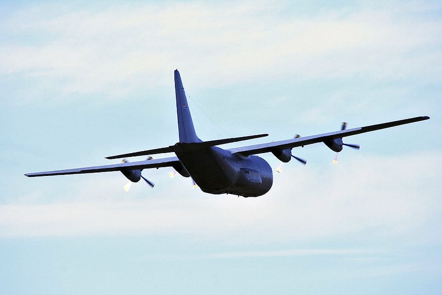 pesawat, pesawat terbang, penerbangan, pesawat udara, sayap tetap, pertunjukan udara, layar, c-130, transportasi, hercules