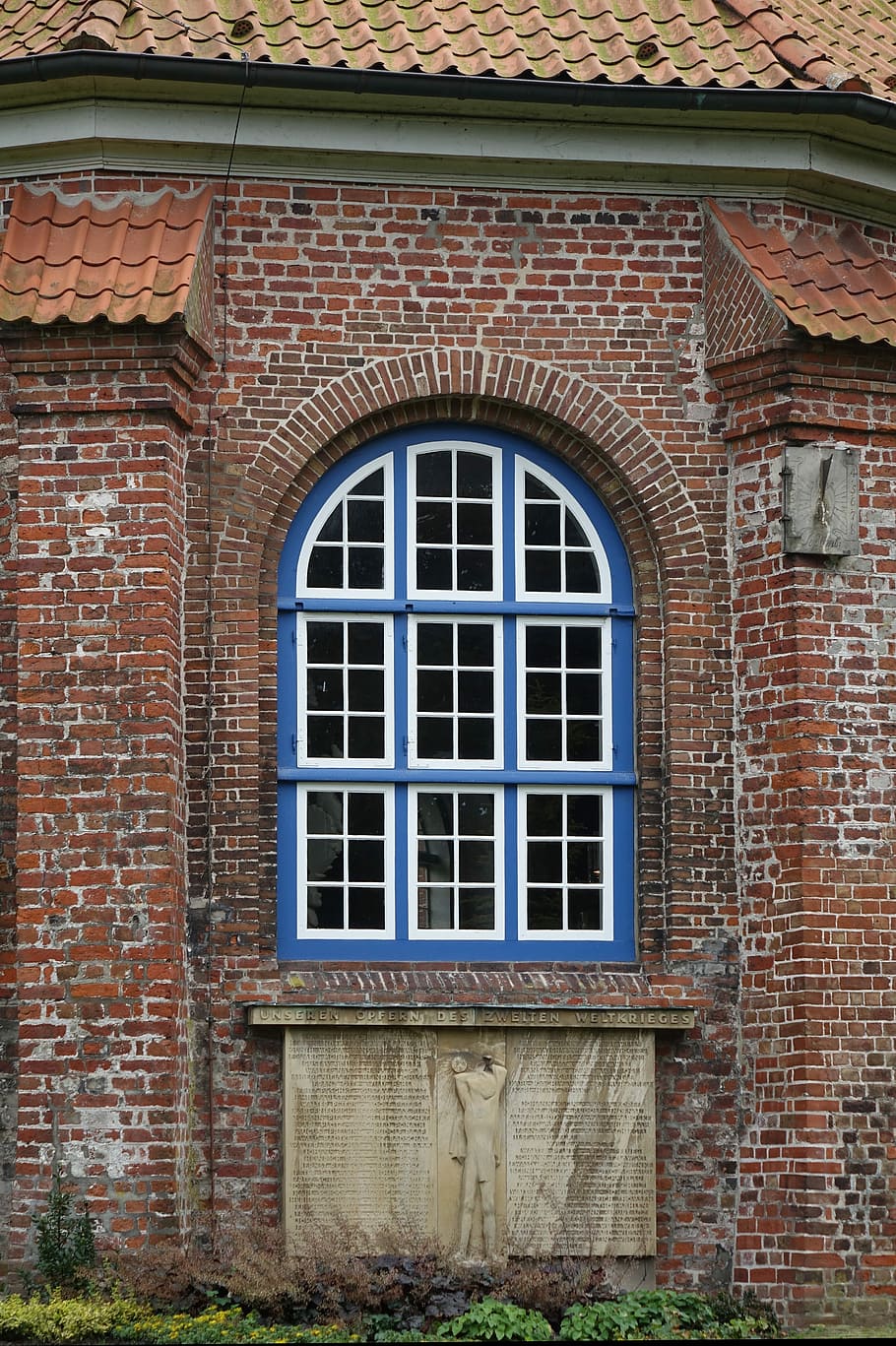Church Window, Wall, church, window, building exterior, architecture, brick wall, built structure, door, brick