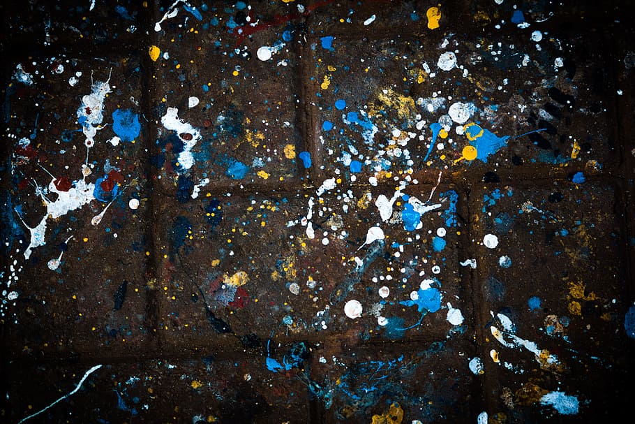 putih, biru, beton, bata, Cat, Abstrak, Splash, Grunge, warna-warni, pola