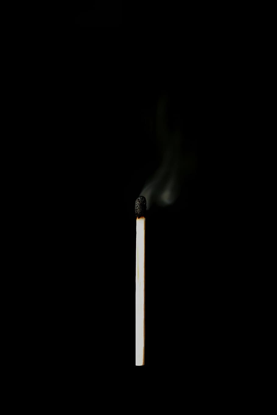 tongkat korek api menyala, korek api, kayu, belerang, hitam, digunakan, mengkonsumsi, tua, dingin, terbakar