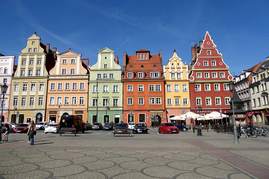 wroclaw, rynek, large ring, marketplace, colourful houses, travel, architecture, building exterior, built structure, city