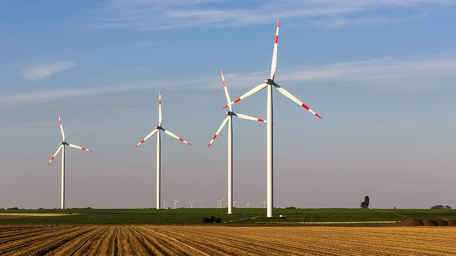 moinho de vento, limpar, terra, cata-vento, windräder, energia eólica, energia, tecnologia ambiental, energia renovável, atual