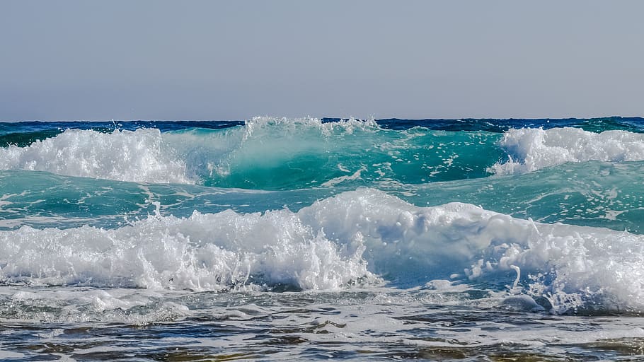 body, water waves, waves, foam, spray, water, sea, blue, nature, splash