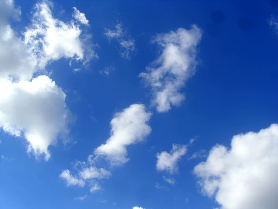 clouds digital wallpaper, nature, white, sky, weather, color, high, light, sunlight, background