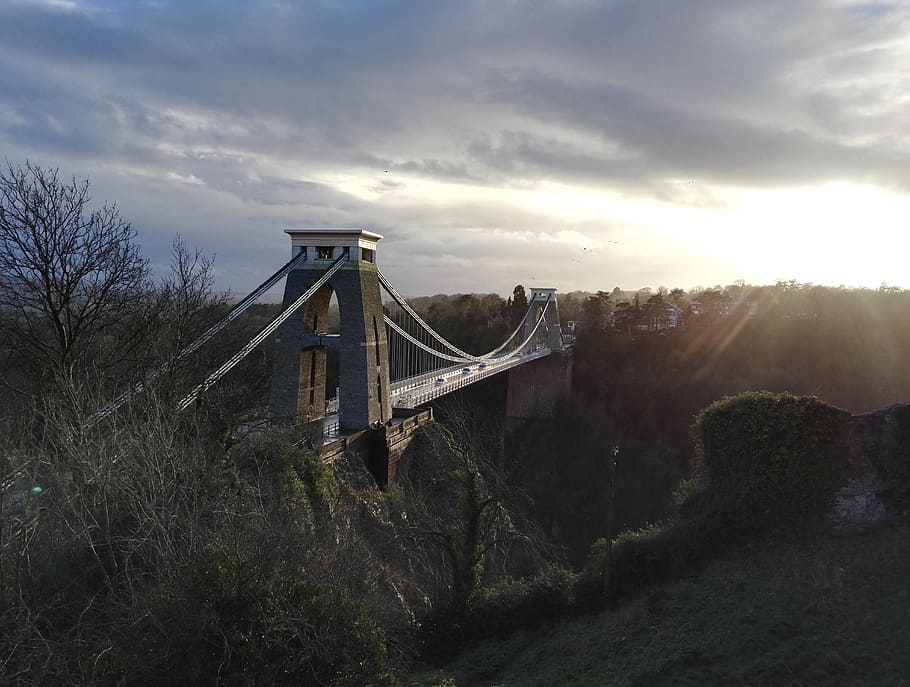 Clifton Suspension Bridge, Bristol, puente, Clifton, punto de referencia, Inglaterra, río, garganta, Avon, Brunel