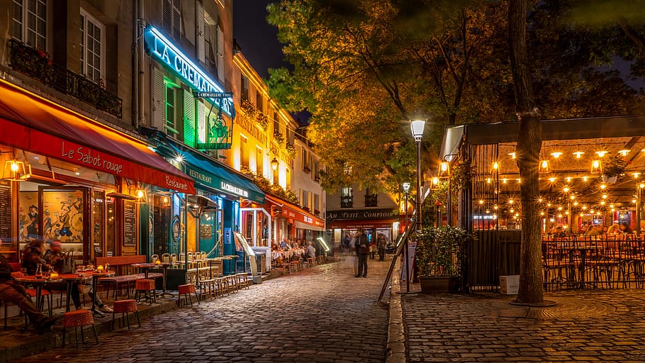 paris, restaurants, coffee, france, bistro, table, french, europe, city, sidewalk