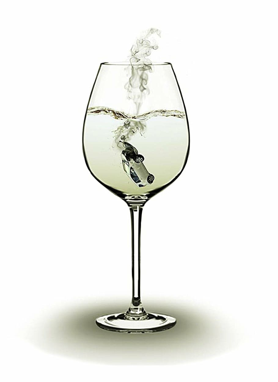 clear, wine glass, car, inside, illustration, drink, car accident, accident, driver, alcohol