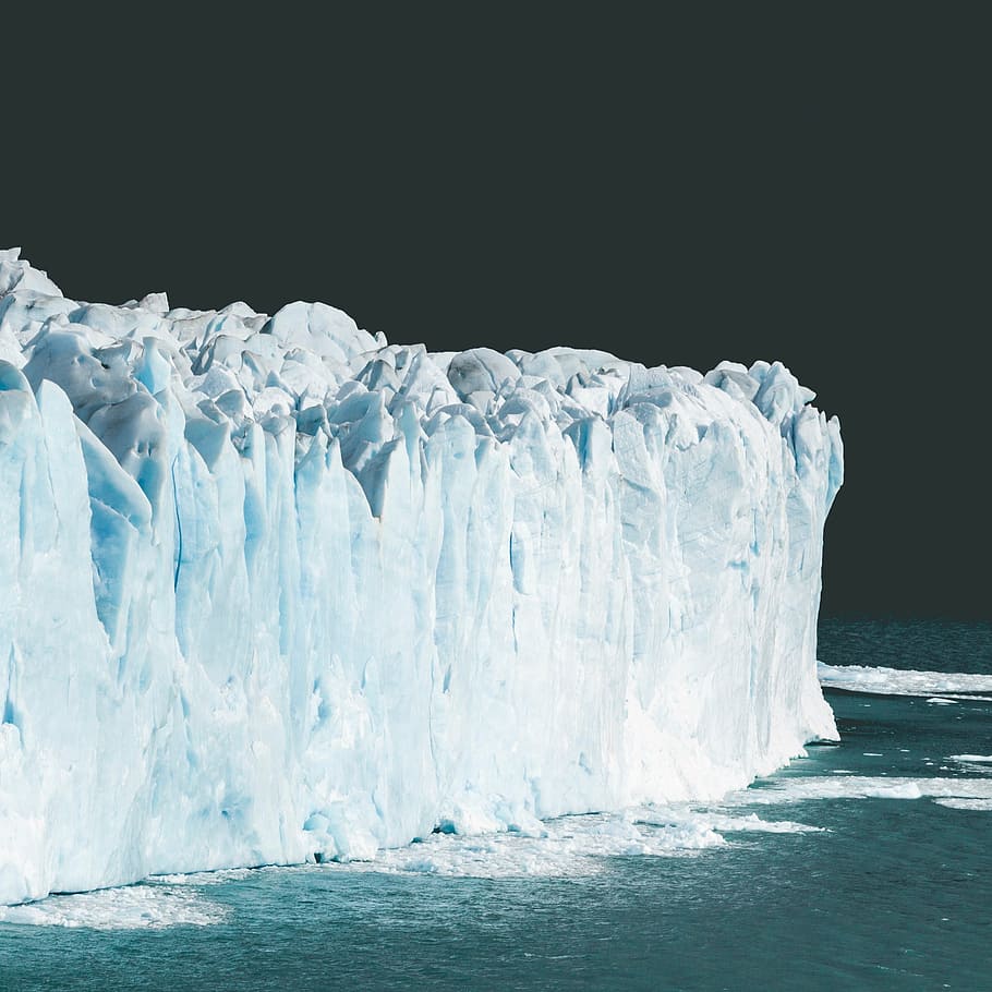 fotografía de paisaje, iceberg, glaciar, agua, frío, hielo, blanco, clima, derretimiento, mar