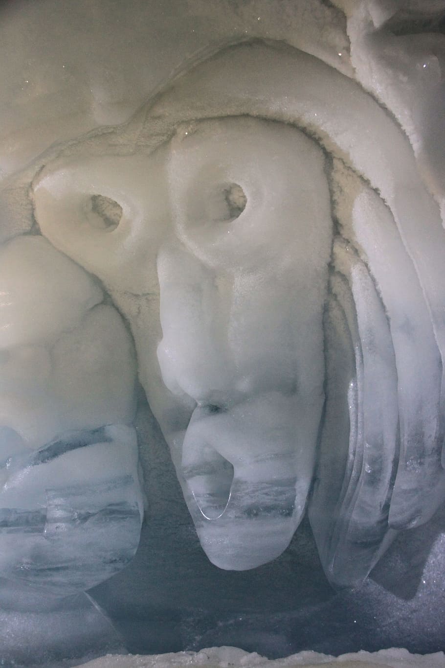 sculpture, ice, frozen, cold, winter, carving, ze, shape, intricate, scenic