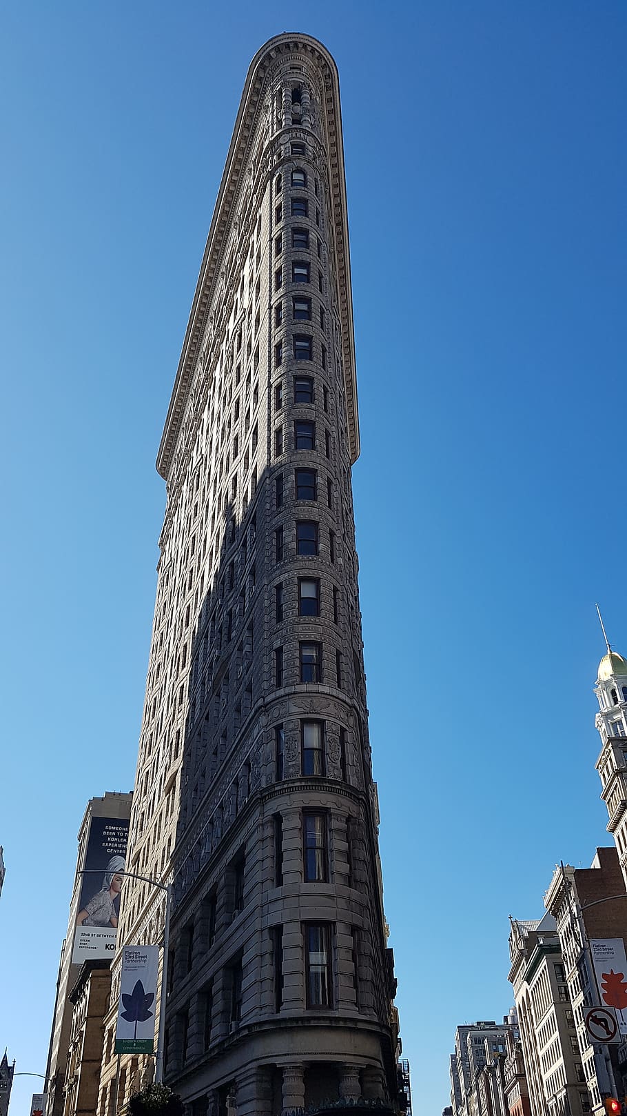 flatiron building, new york, sky, usa, places of interest, nyc, skyscraper, attraction, sightseeing, interesting