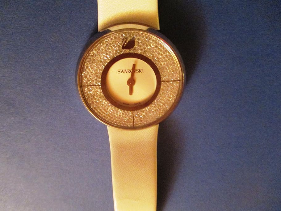 swarovski, clock, wrist watch, woman, jewellery, valuable, indoors, close-up, electricity, gold colored