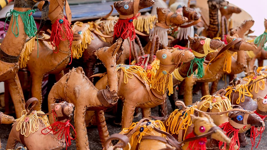 camel, stuffed animal, toys, leather, sewn, souvenir, play, animal, children toys, decorated