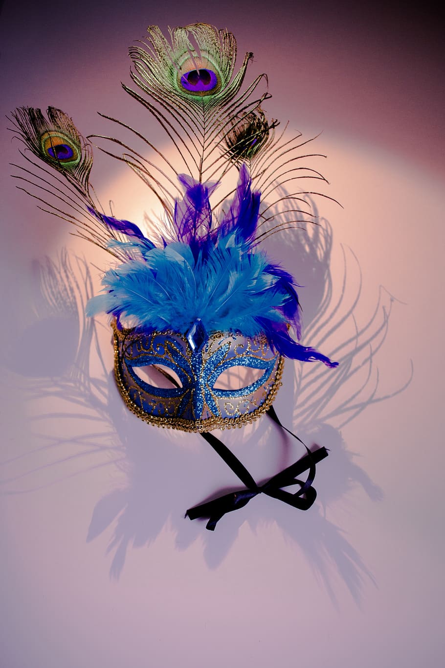 venetian mask, peacock, features, blue, pink, carnival, venetian, festival, mask, masquerade