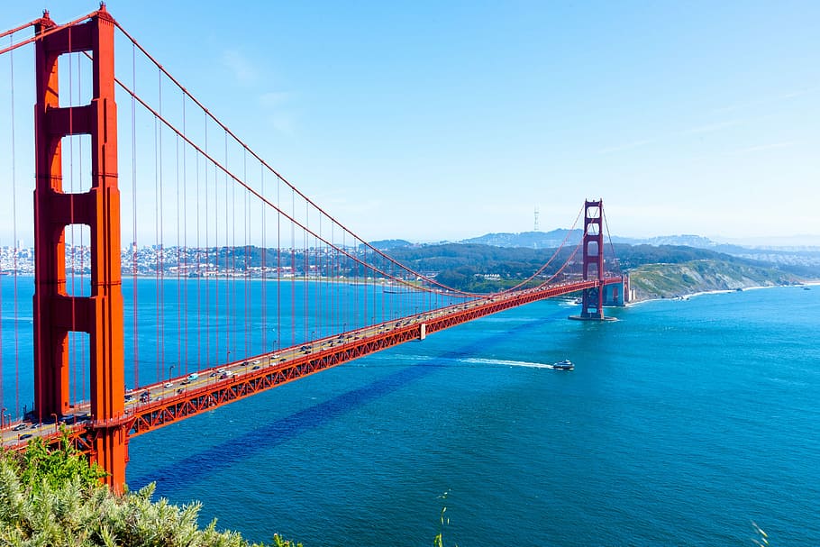 ponte golden gate, são francisco, ponte, califórnia, baía, mar, turismo, pacífico, céu, famoso