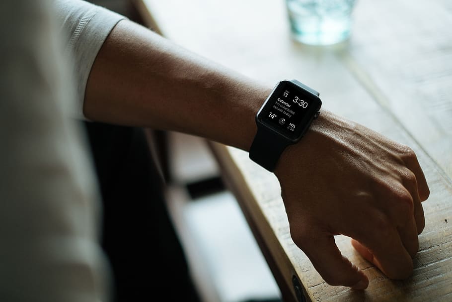 apple watch, smartwatch, watch, wearing, person, wrist, apple, accessory, digital, gadget