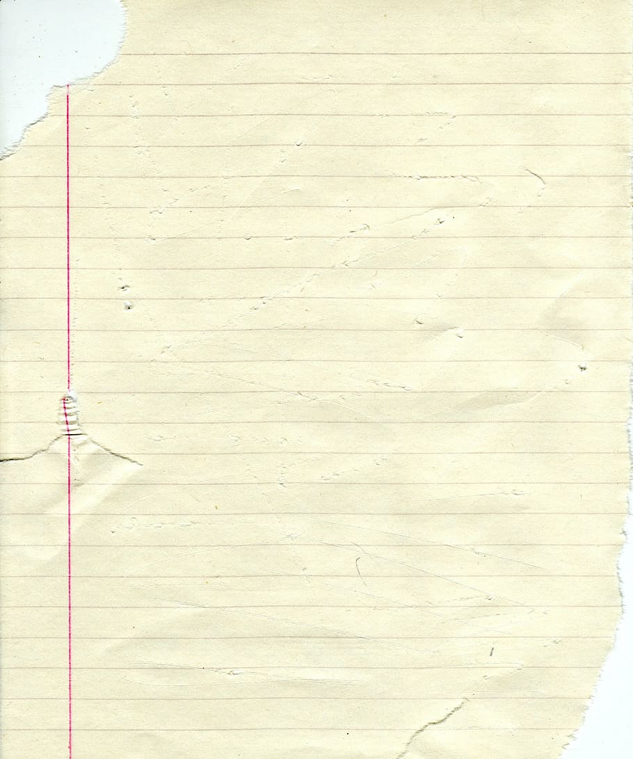 papel riscado, rasgado, papel, bloco de anotações, papel rasgado, em branco, sujo, listrado, à moda antiga, com estilo retro