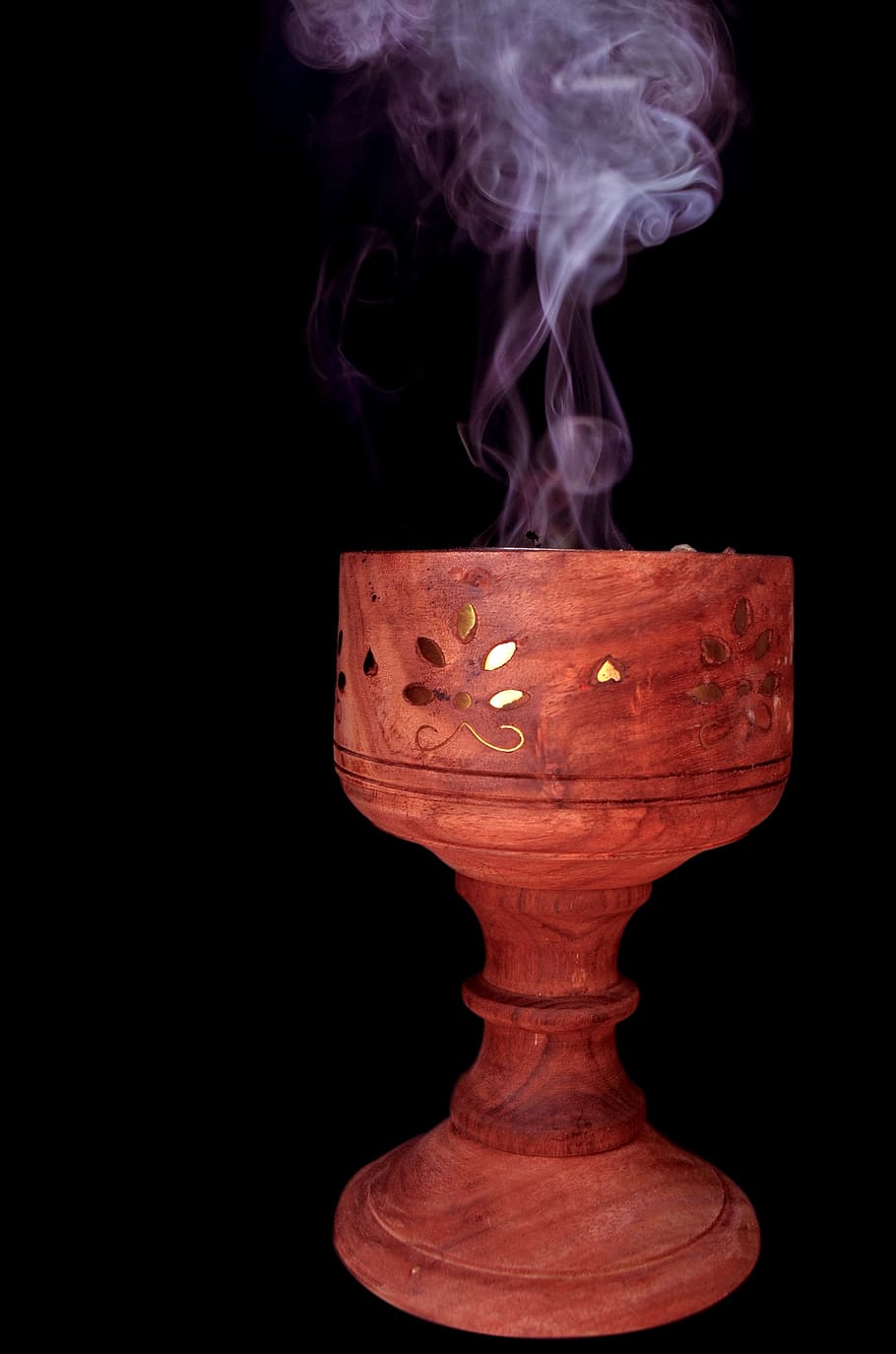レトロ, お香, 喫煙者, 火, 炎, 煙, 装飾, アラビア語の香水, 暖炉, 黒の背景