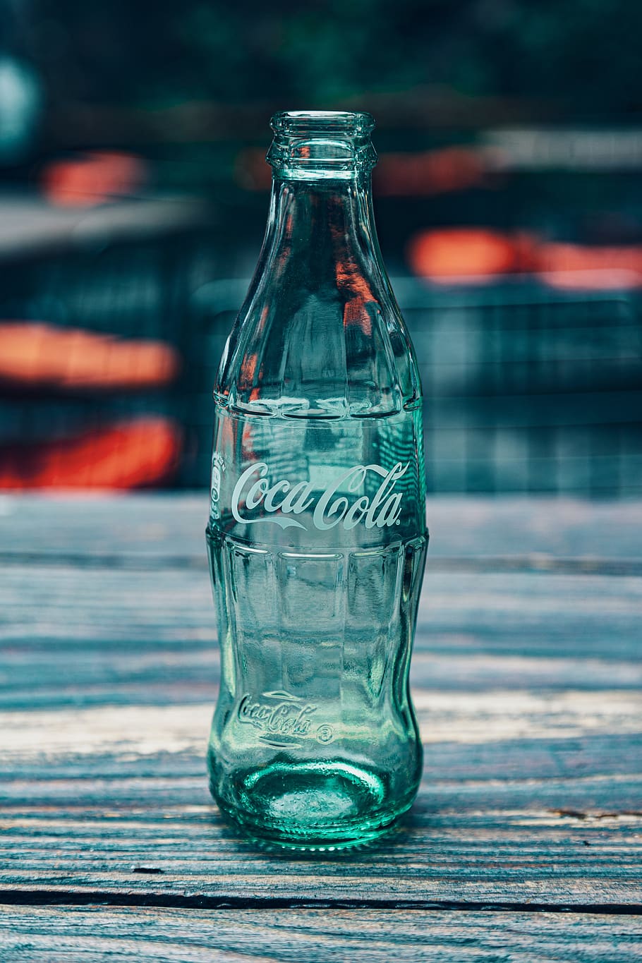 coca-cola, bebida, bicarbonato de sódio, garrafa, refrigerantes, fluido, legal, transparente, vidro, mesa