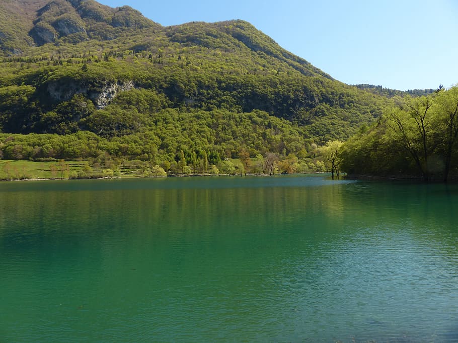 tenno lake, lake, waters, italy, landscape, nature, water, tranquil scene, mountain, scenics - nature