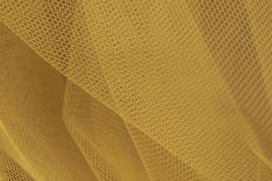 yellow mesh net, Tulle, Fabric, Structure, Pattern, fabric, structure, yellow, background, slightly, filigree