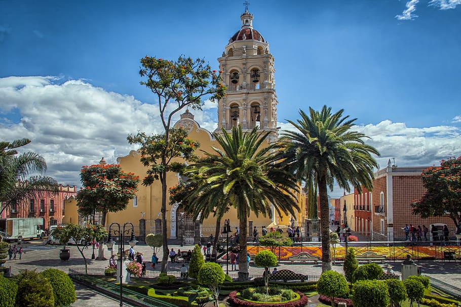México, viajes, puebla, atlixco, ciudad, palmeras, paisaje, tropical, turismo, arquitectura