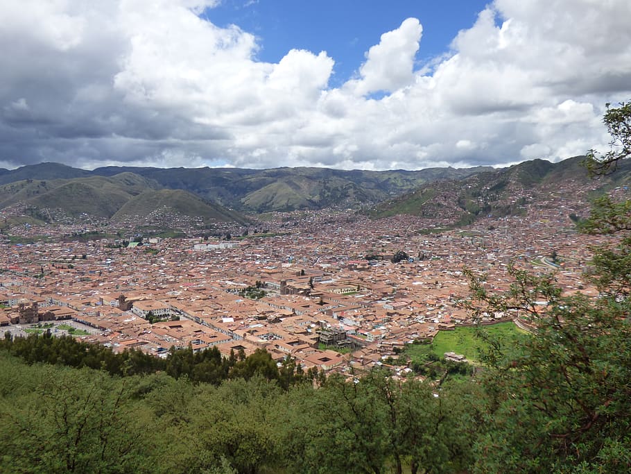 city, cusco, peru, andes, landscape, mountain, cloud - sky, sky, architecture, environment