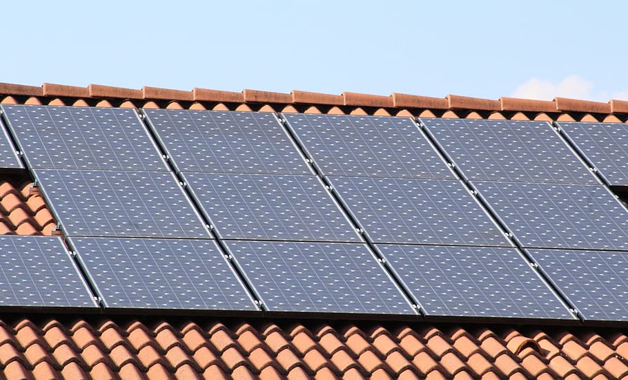 solar, lote de painel, telhado, painéis solares, painéis fotovoltaicos, painéis, energia, limpar, economia, painel