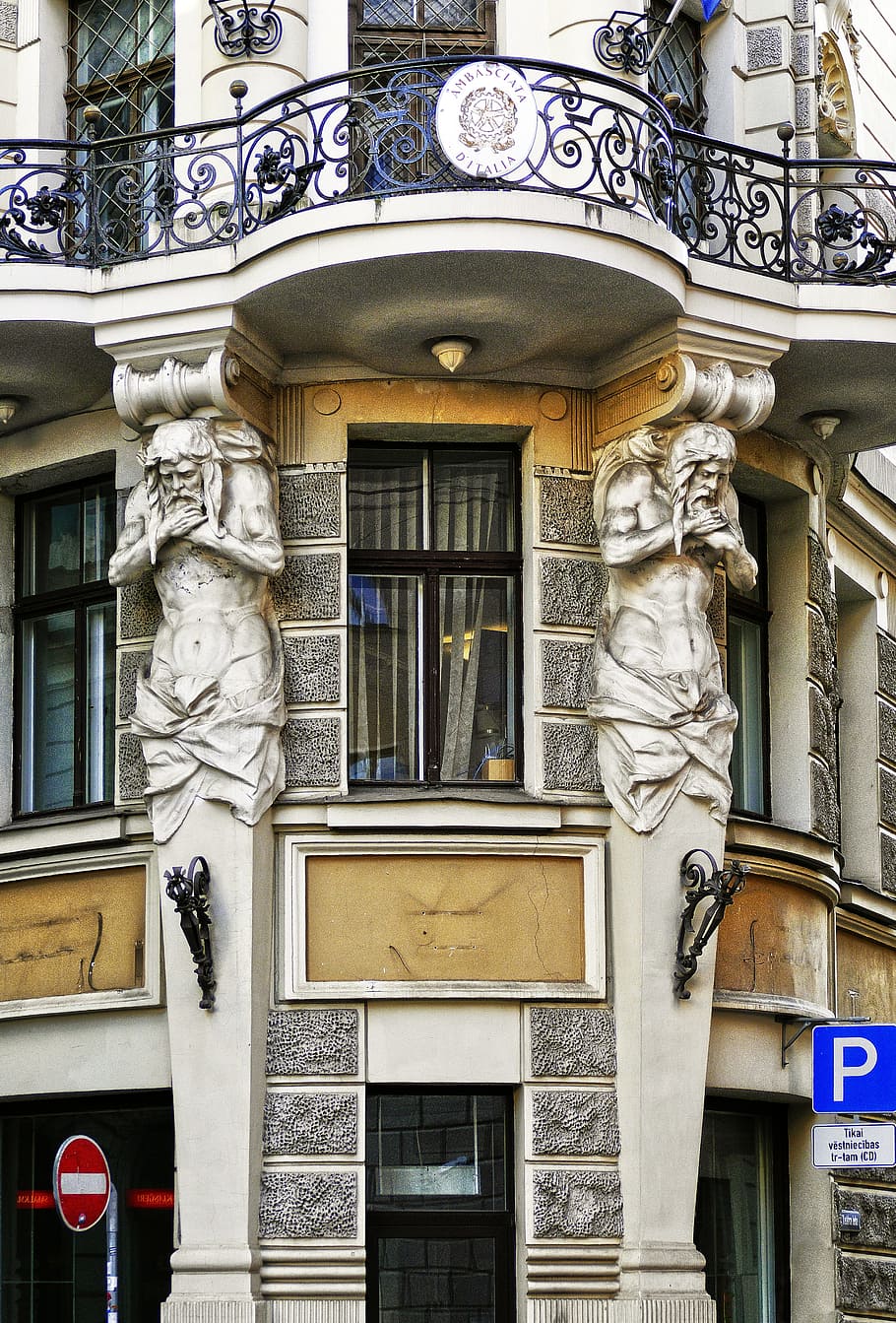art nouveau, facade, architecture, house facade, building, playful, playfulness, secessionists, consulate, embassy