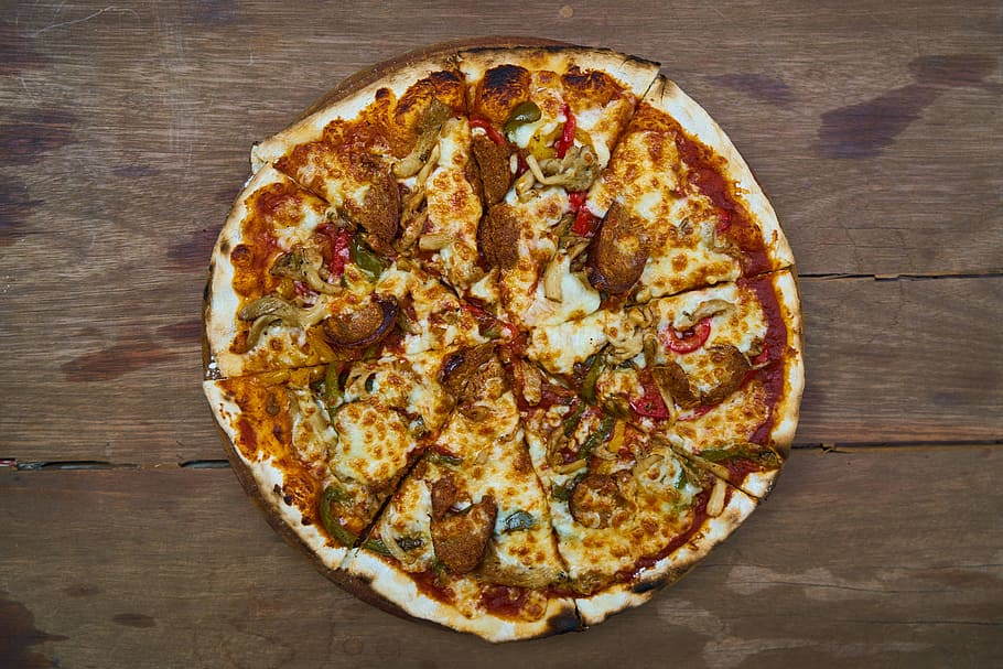 pizza entera, pizza, masa, macro, queso, cocina, hermosa, tomate, queso cheddar, alimentación saludable