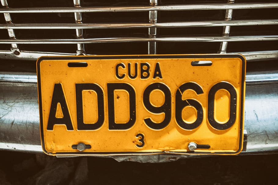 tiro, viejo, matrícula, cuba., capturado, canon dslr, La Habana, Cuba, Imagen, Canon