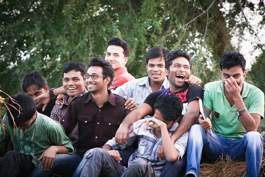 group, men, laughing, friends, fanny, fun, smile, happy, game, brother