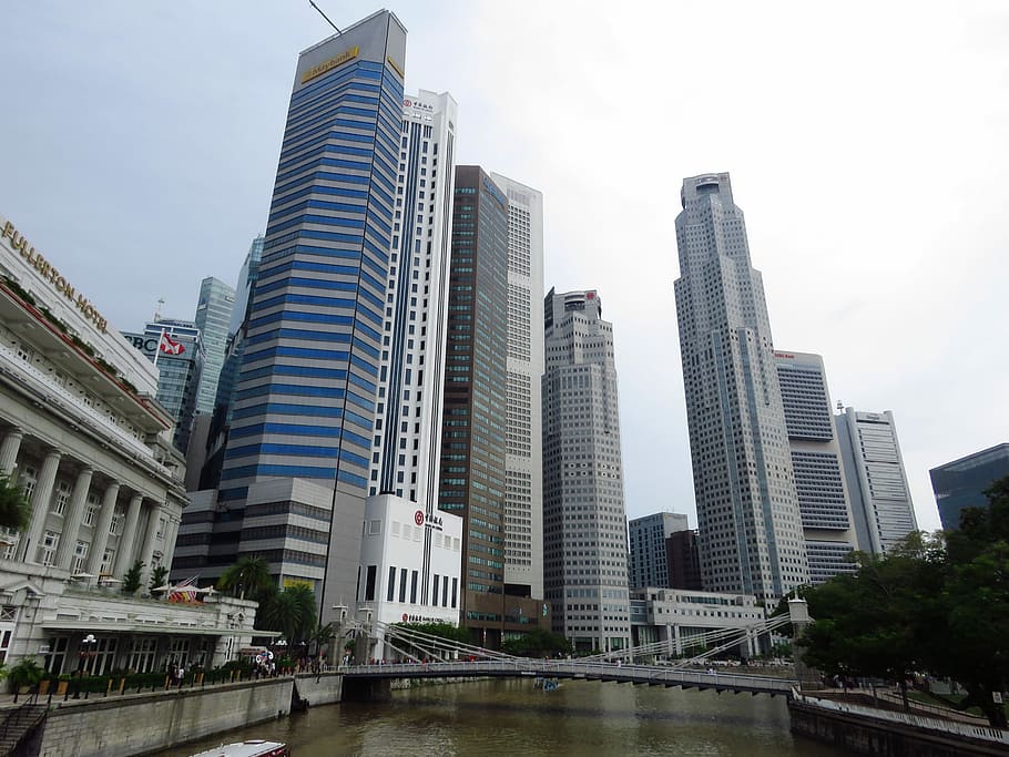 Singapore, Building, City Hall, raffles place, city, architecture, urban, modern, cityscape, skyline